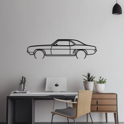 1969 Chevrolet Camaro Metal Silhouette Metal Wall Art