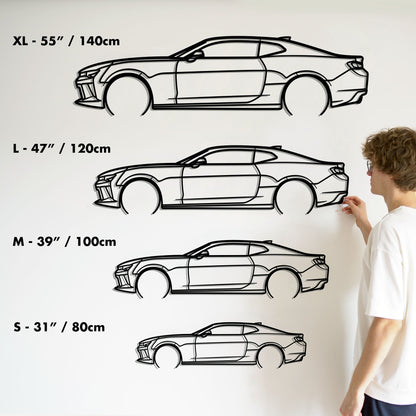 2016 Chevrolet Camaro SS Metal Silhouette Metal Wall Art