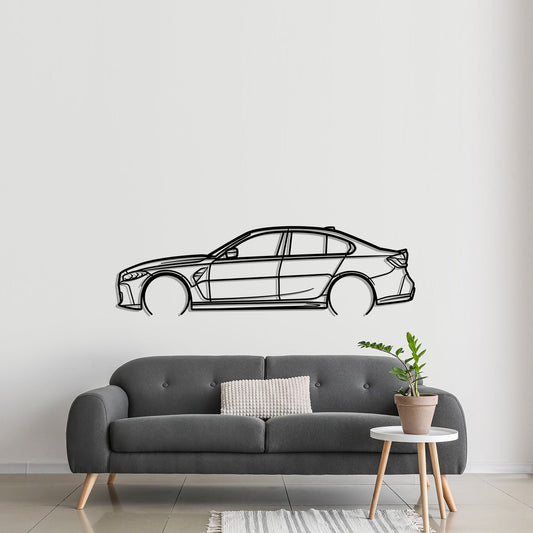 2021 BMW G80 M3 Metal Silhouette Metal Wall Art