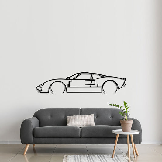 Ford GT40 Metal Silhouette Metal Wall Art