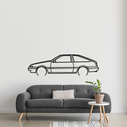 Toyota AE86 Metal Silhouette Metal Wall Art