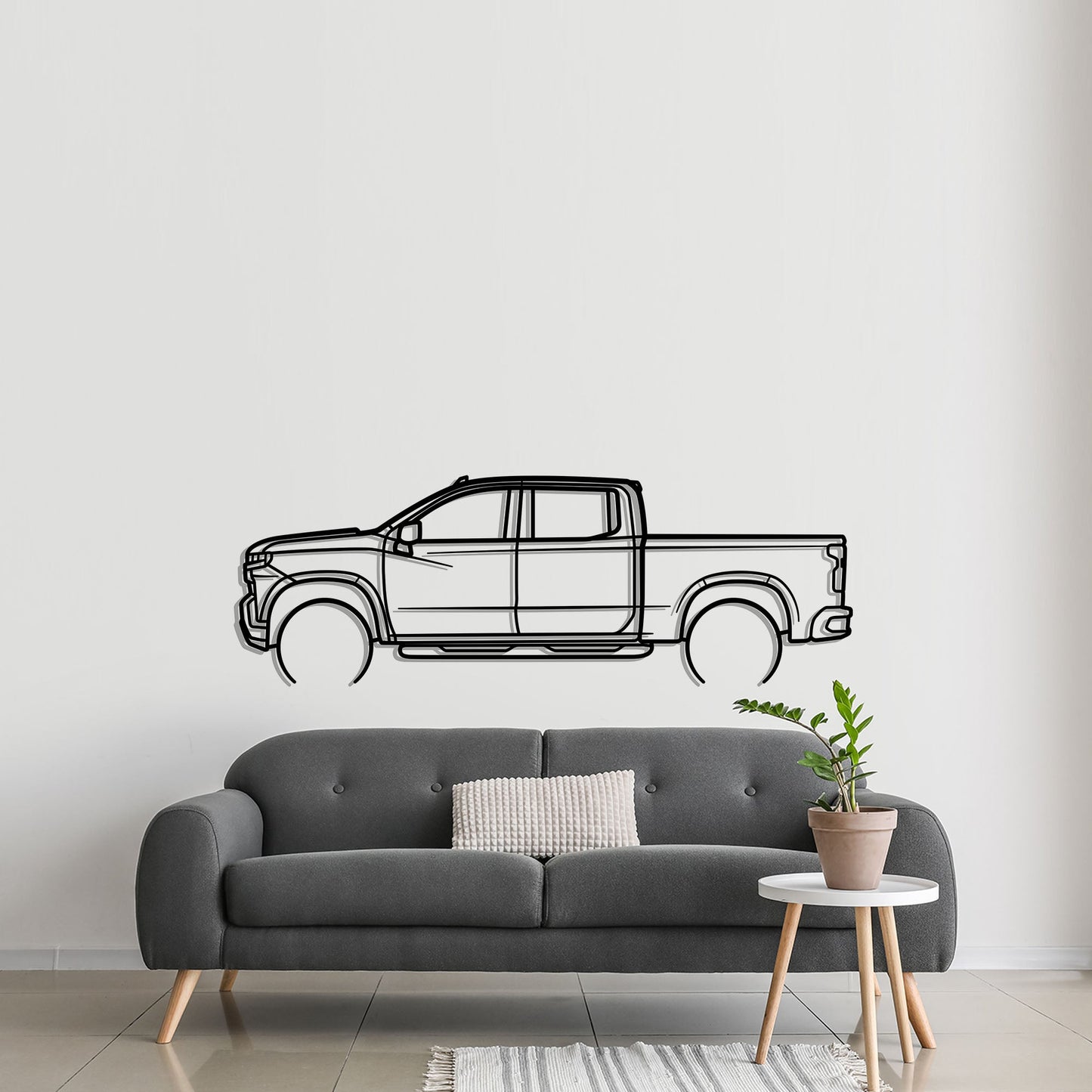 2020 Chevrolet Silverado Trail Boss Metal Silhouette Metal Wall Art