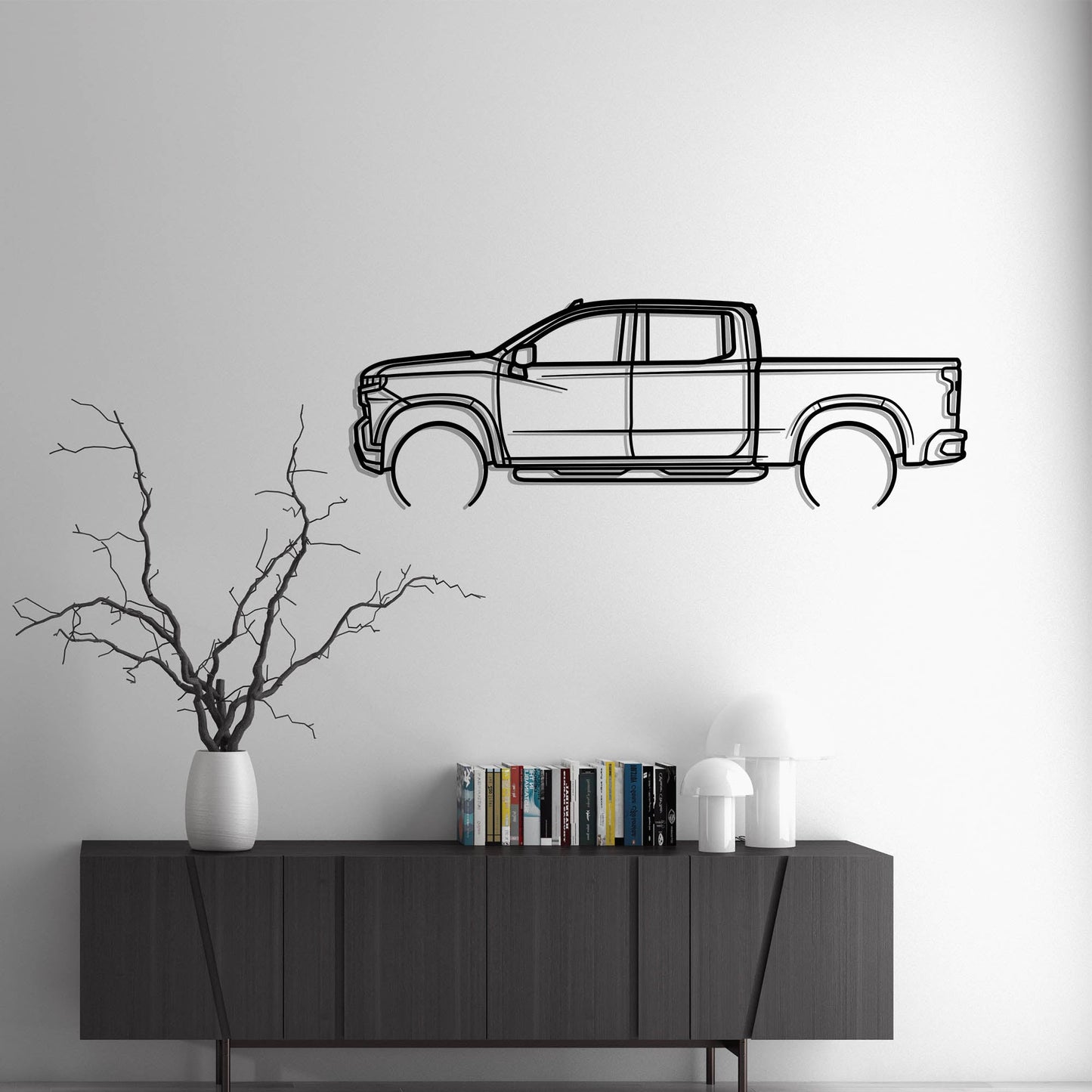 2020 Chevrolet Silverado Trail Boss Metal Silhouette Metal Wall Art