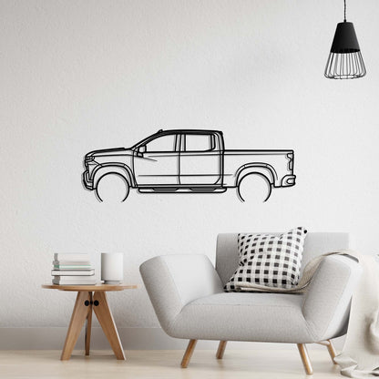 2020 Chevrolet Silverado Trail Boss Metal Silhouette Metal Wall Art