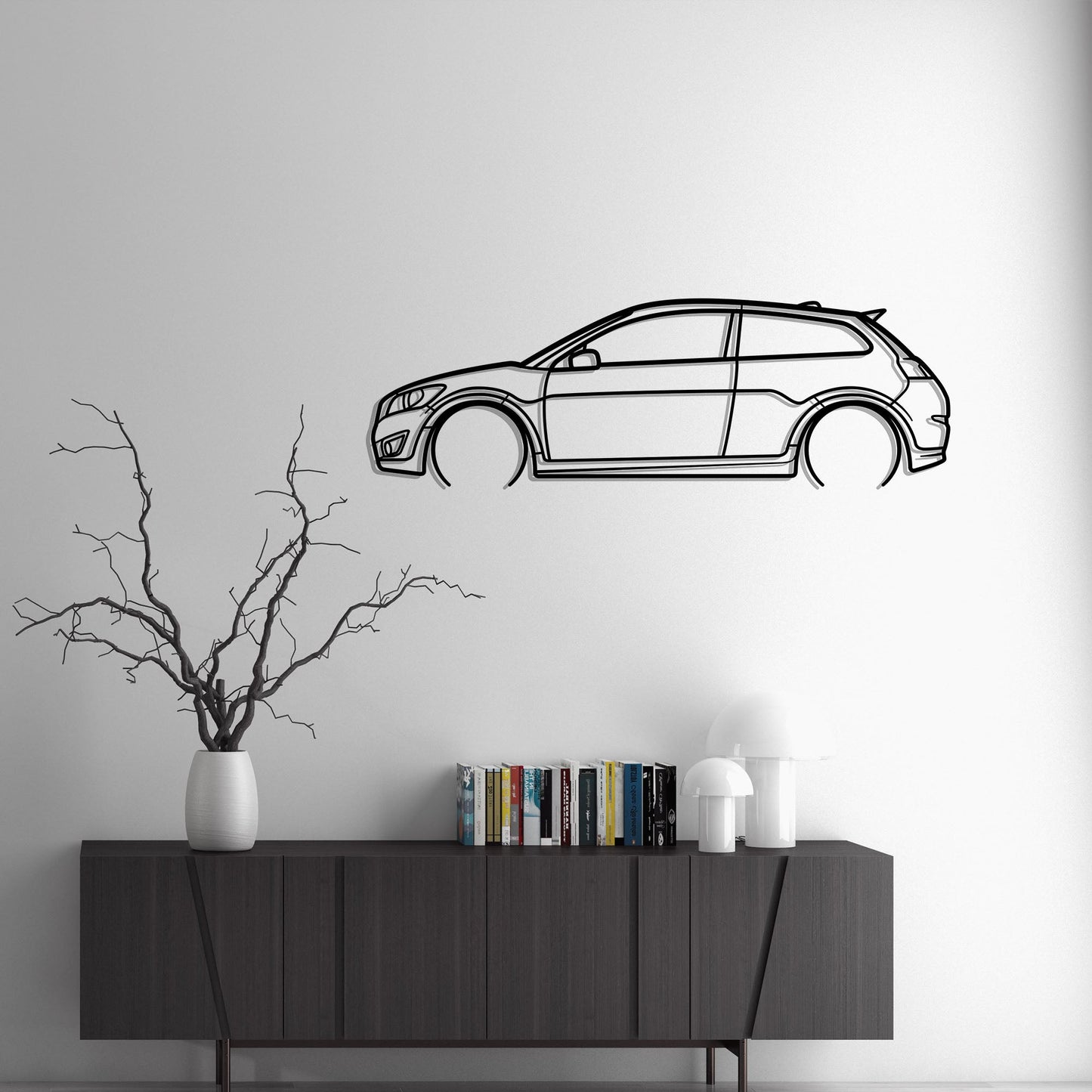 2013 Volvo C30 Metal Silhouette Metal Wall Art