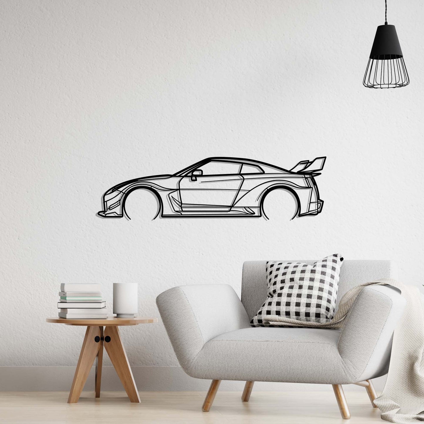 2020 Nissan GT-R R35 Liberty Walk Metal Silhouette Metal Wall Art