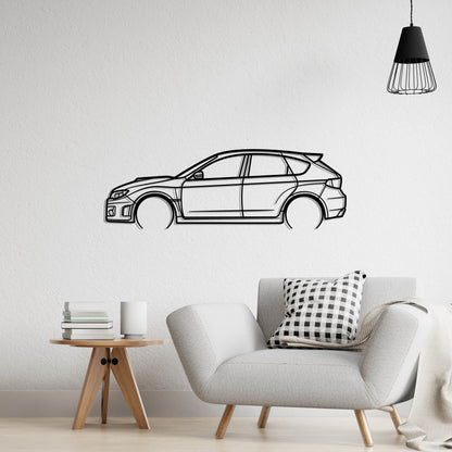 2014 Subaru Impreza WRX STI Hatchback Metal Silhouette Metal Wall Art