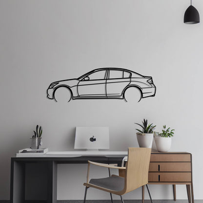 2009 Infiniti G37 Metal Silhouette Metal Wall Art