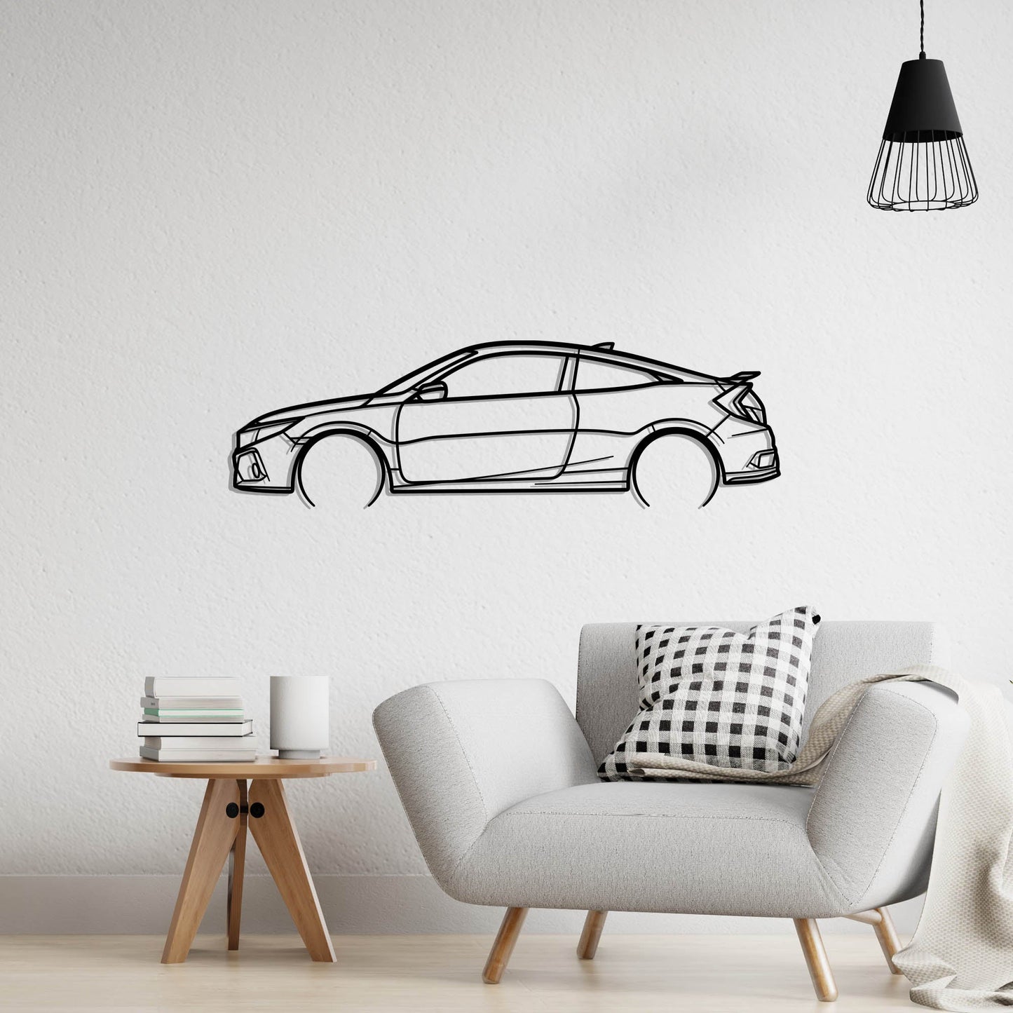 2019 Honda Civic Si Coupe Metal Silhouette Metal Wall Art