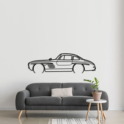 Mercedes 300SL Metal Silhouette Metal Wall Art