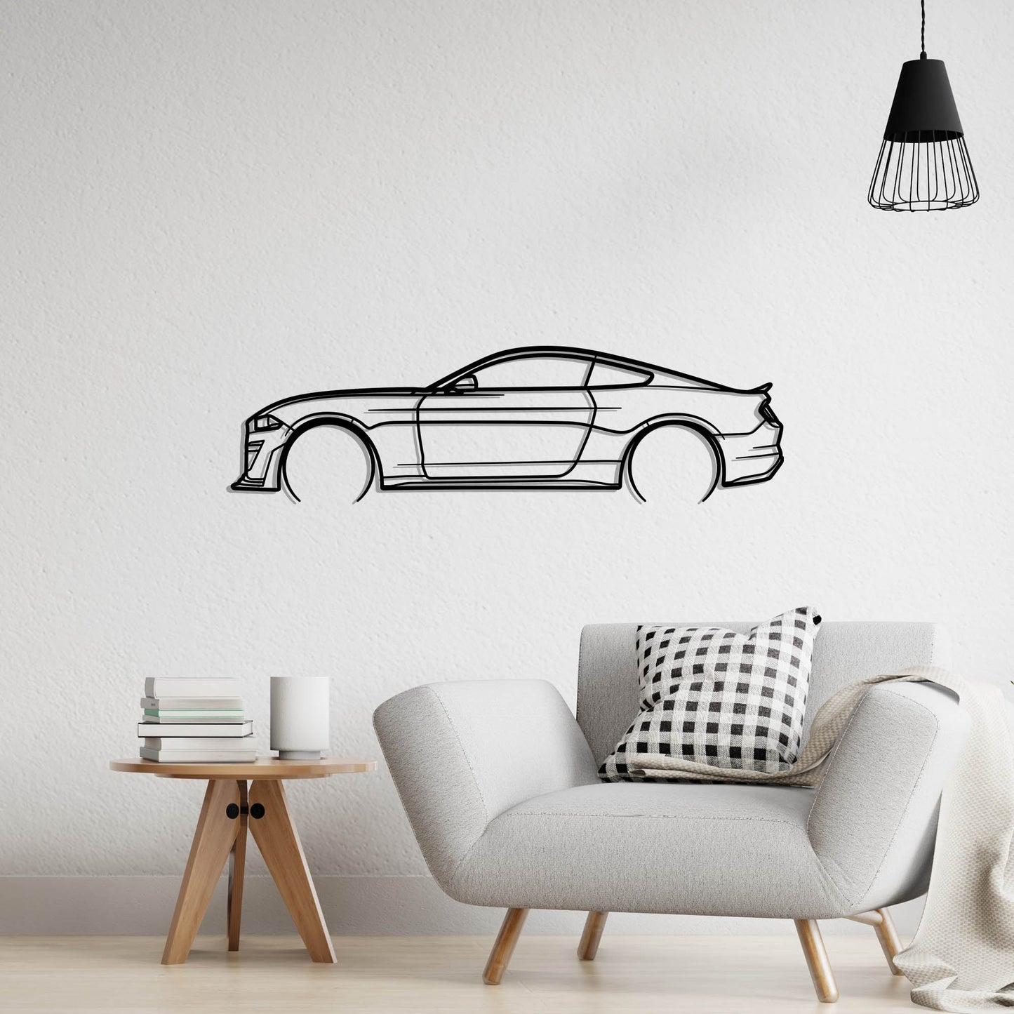 2021 Ford Mustang 5.0 Metal Silhouette Metal Wall Art