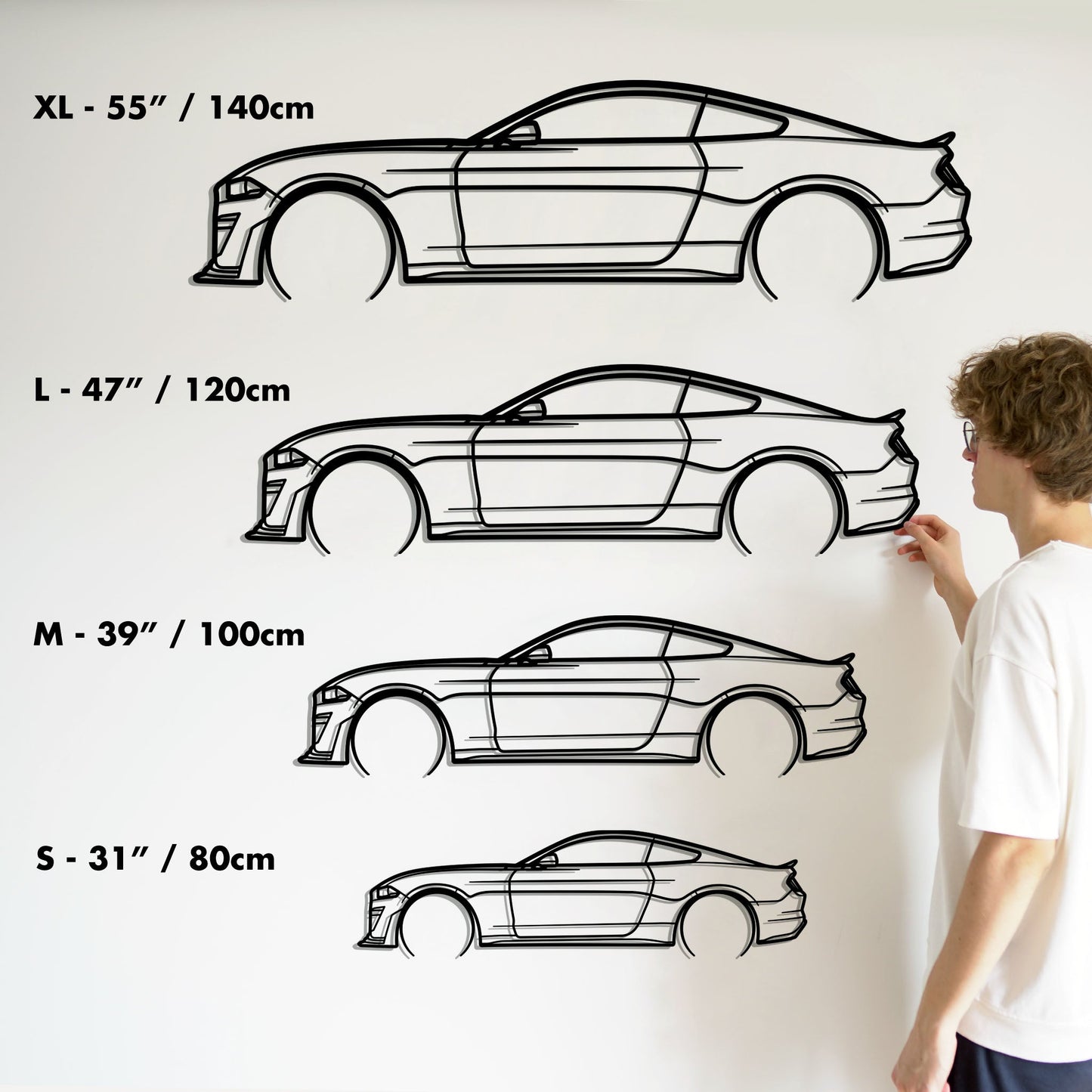 2021 Ford Mustang 5.0 Metal Silhouette Metal Wall Art