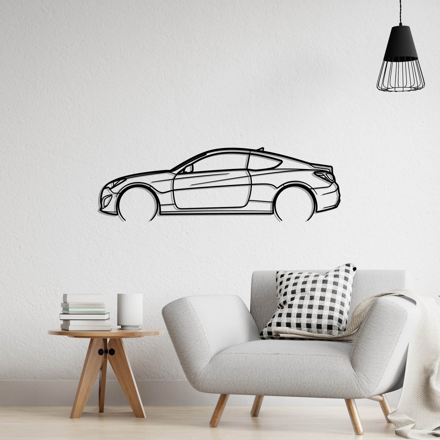 2013 Hyundai Genisis Coupe Metal Silhouette Metal Wall Art