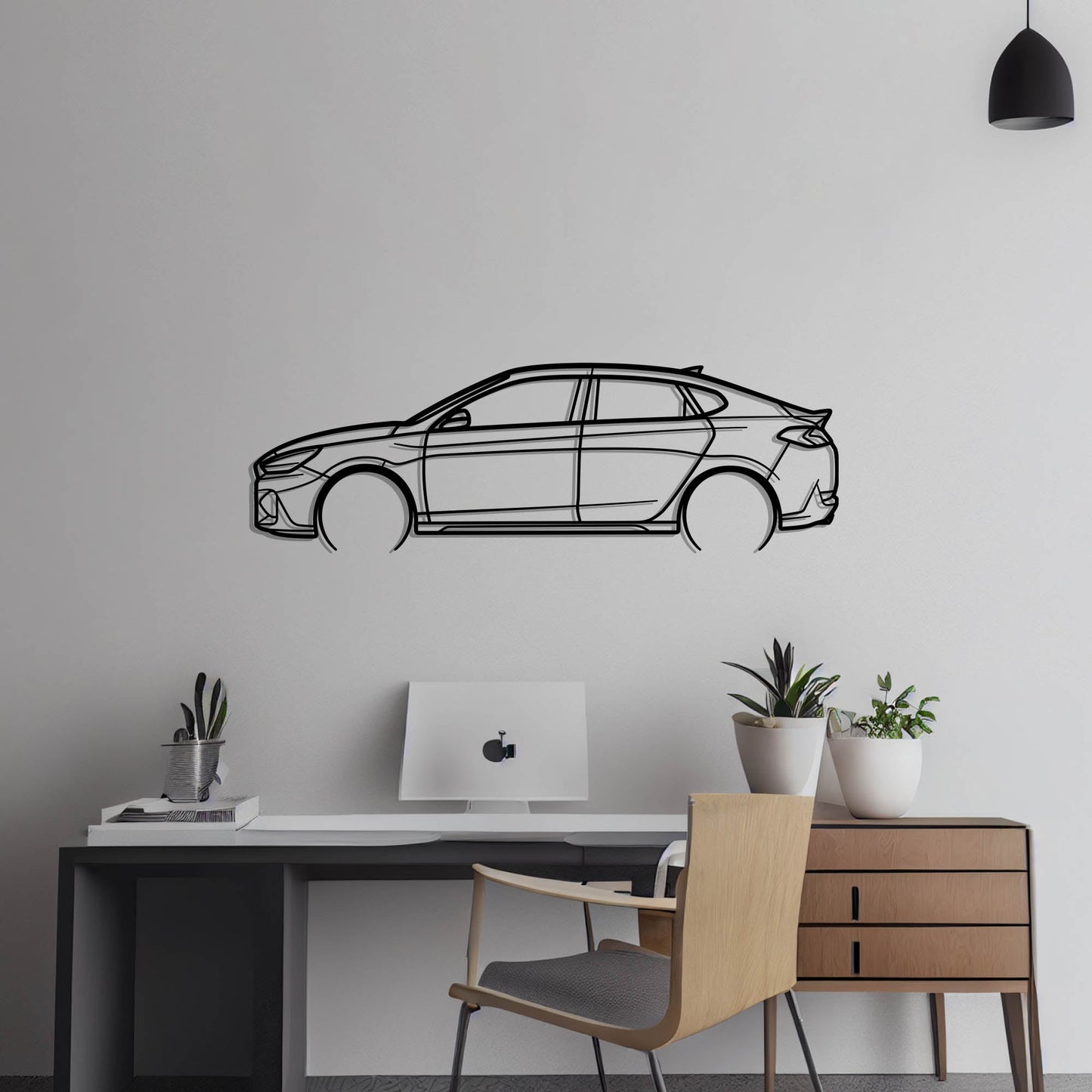 2022 Hyundai i30 Fastback N Metal Silhouette Metal Wall Art