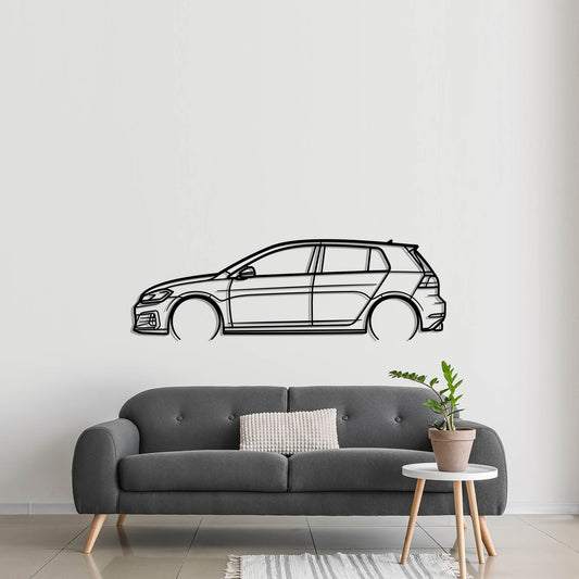 2017 Volkswagen GTI Metal Silhouette Metal Wall Art