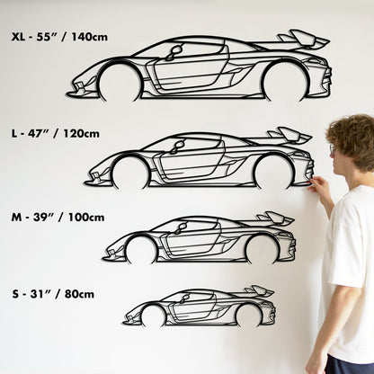 2022 Koenigsegg Jesko Metal Silhouette Metal Wall Art