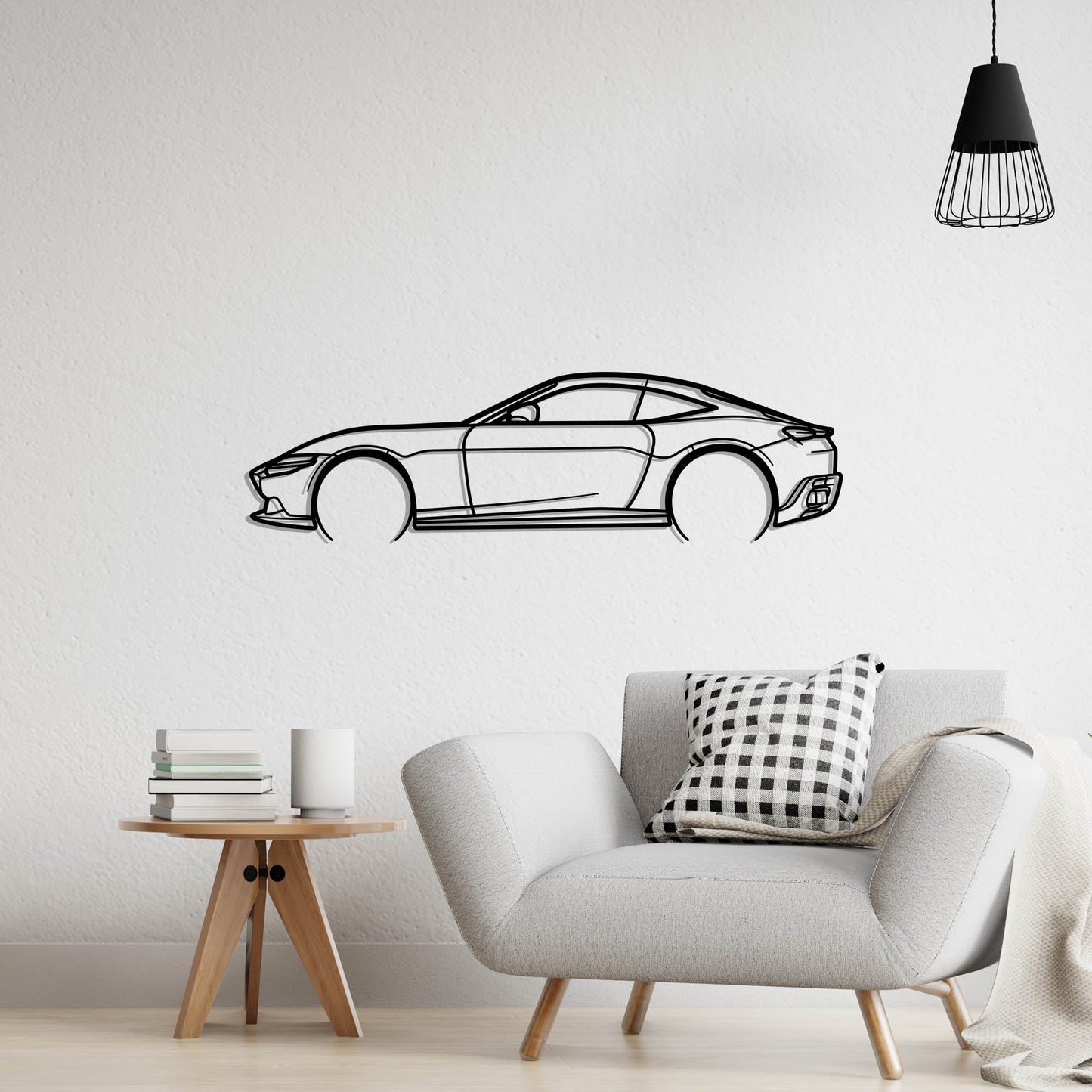 2022 Ferrari Roma Metal Silhouette Metal Wall Art