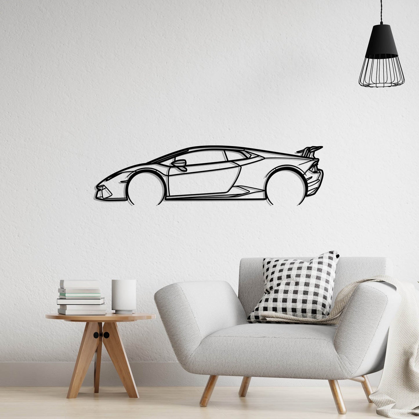 Lamborghini Huracan Performante Metal Silhouette Metal Wall Art