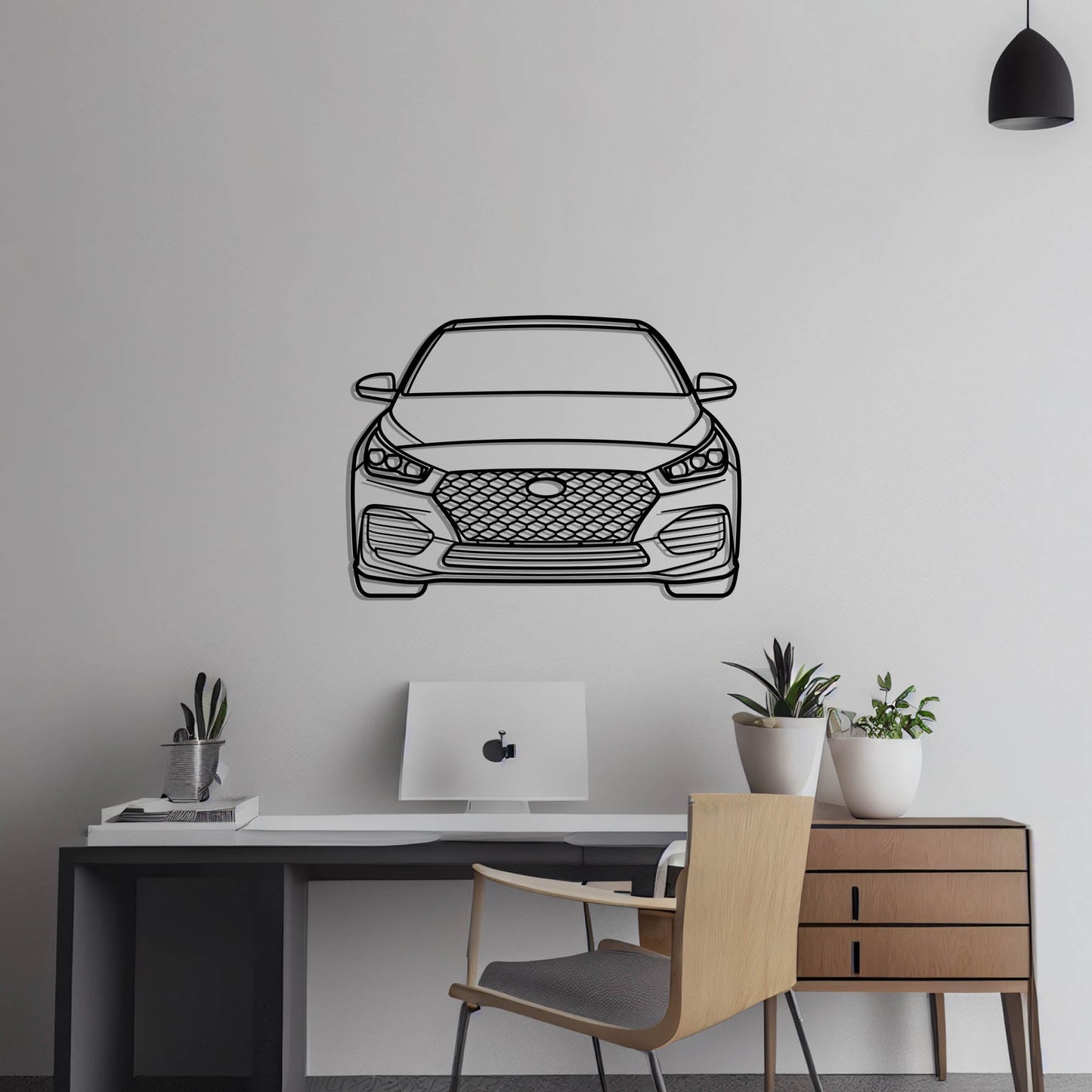 2022 Hyundai I30 N Front Metal Silhouette Metal Wall Art