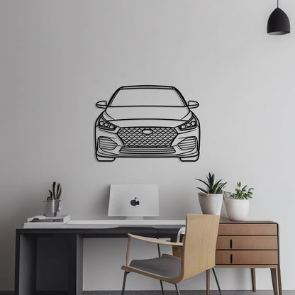 2022 Hyundai I30 N Front Metal Silhouette Metal Wall Art