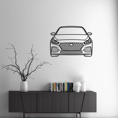 2022 Hyundai I30 N Front Metal Silhouette Metal Wall Art