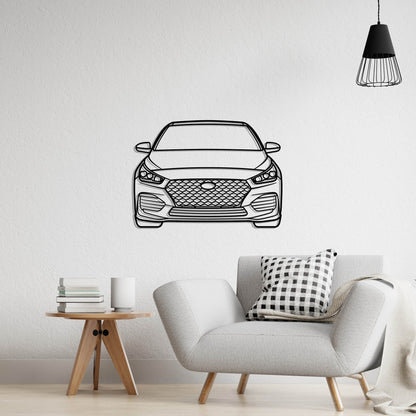 2022 Hyundai I30 N Front Metal Silhouette Metal Wall Art