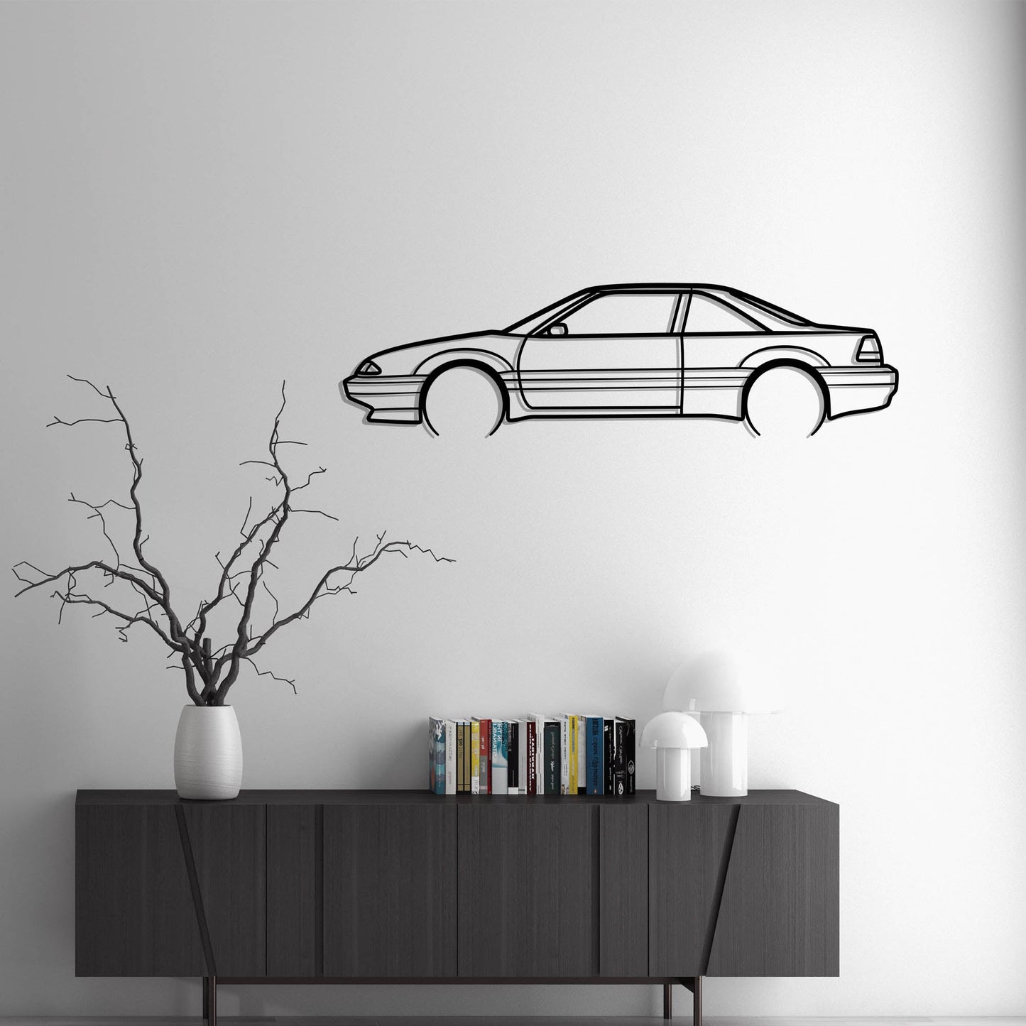 1989 Pontiac Grand Prix Turbo Metal Silhouette Metal Wall Art