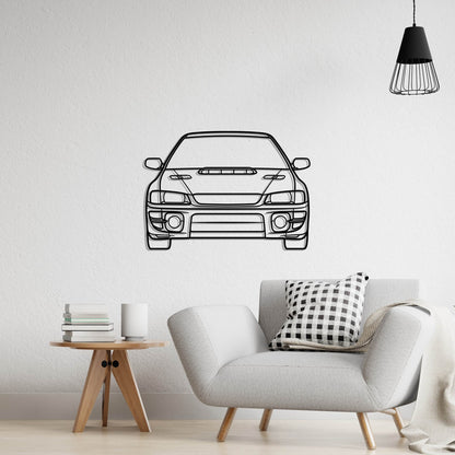 1999 Subaru Impreza WRX Front Metal Silhouette Metal Wall Art