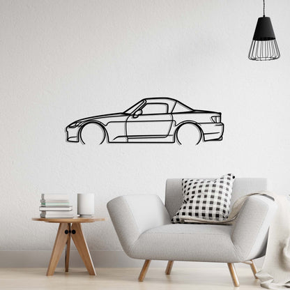 2004 Honda S2000 Metal Silhouette Metal Wall Art