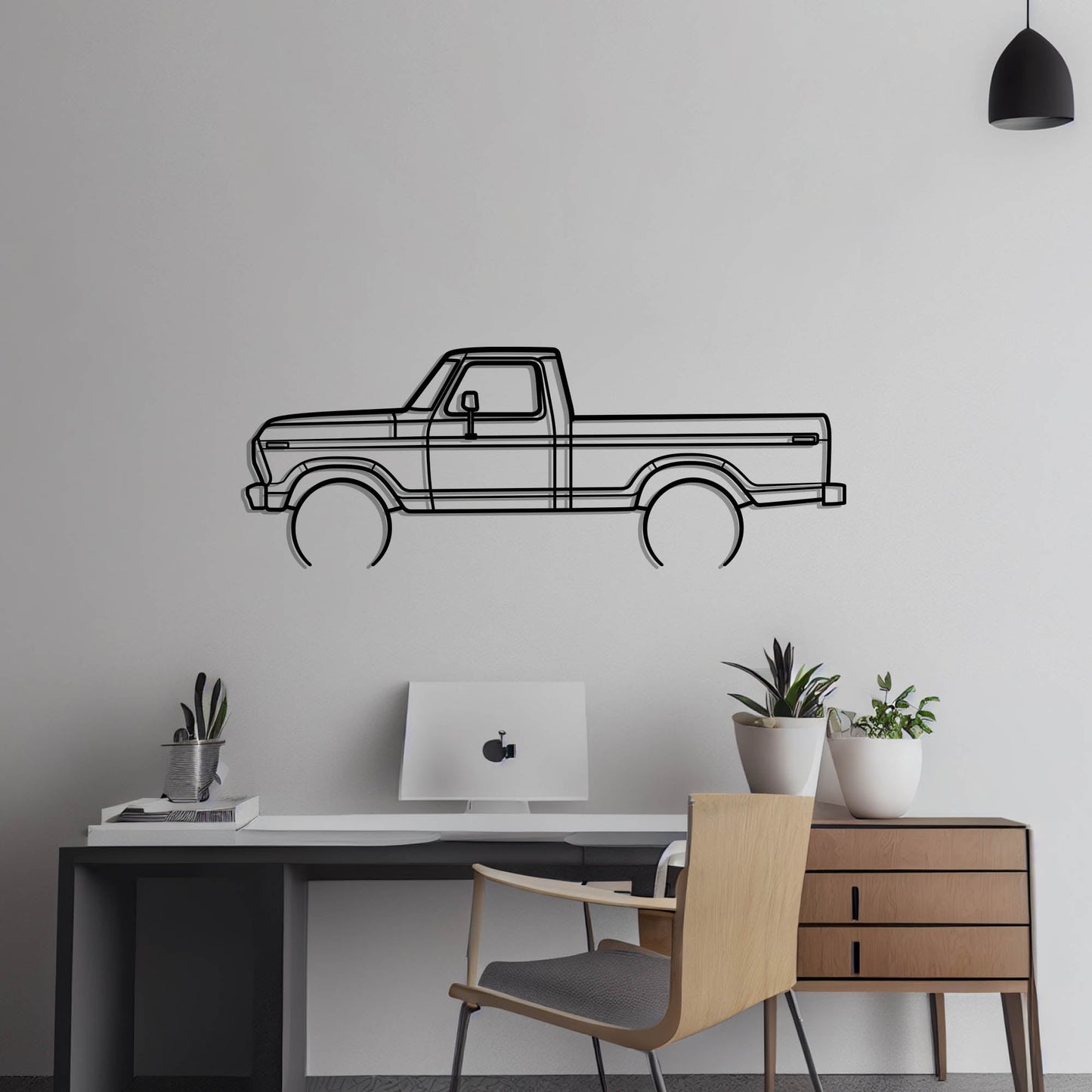 1978 Ford F-100 Metal Silhouette Metal Wall Art