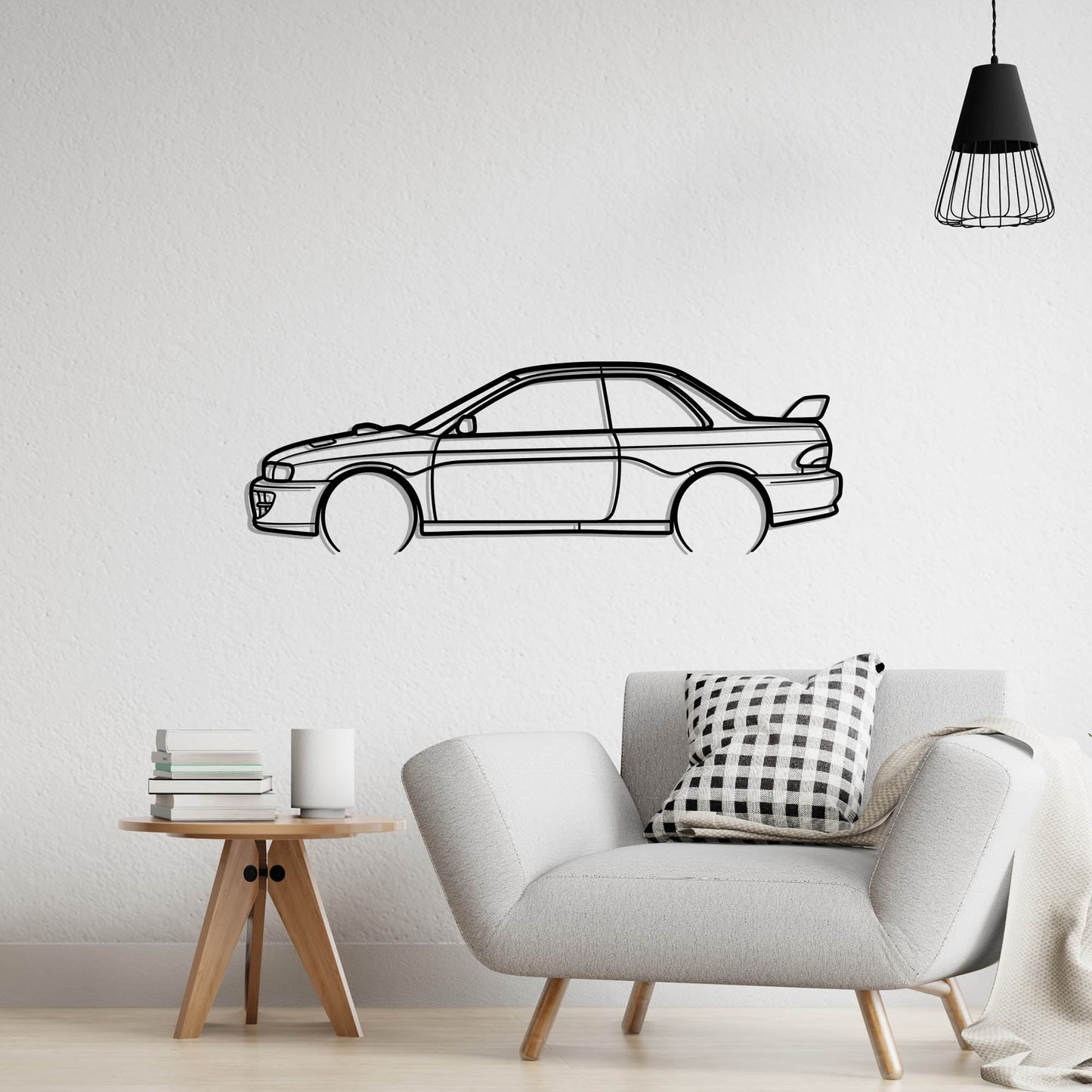 1999 Subaru Impreza WRX Metal Silhouette Metal Wall Art