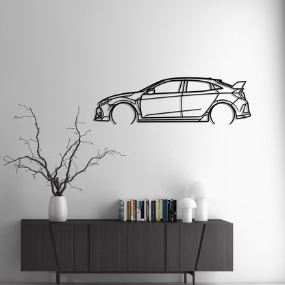 Honda Civic Type R FK8 Metal Silhouette Metal Wall Art