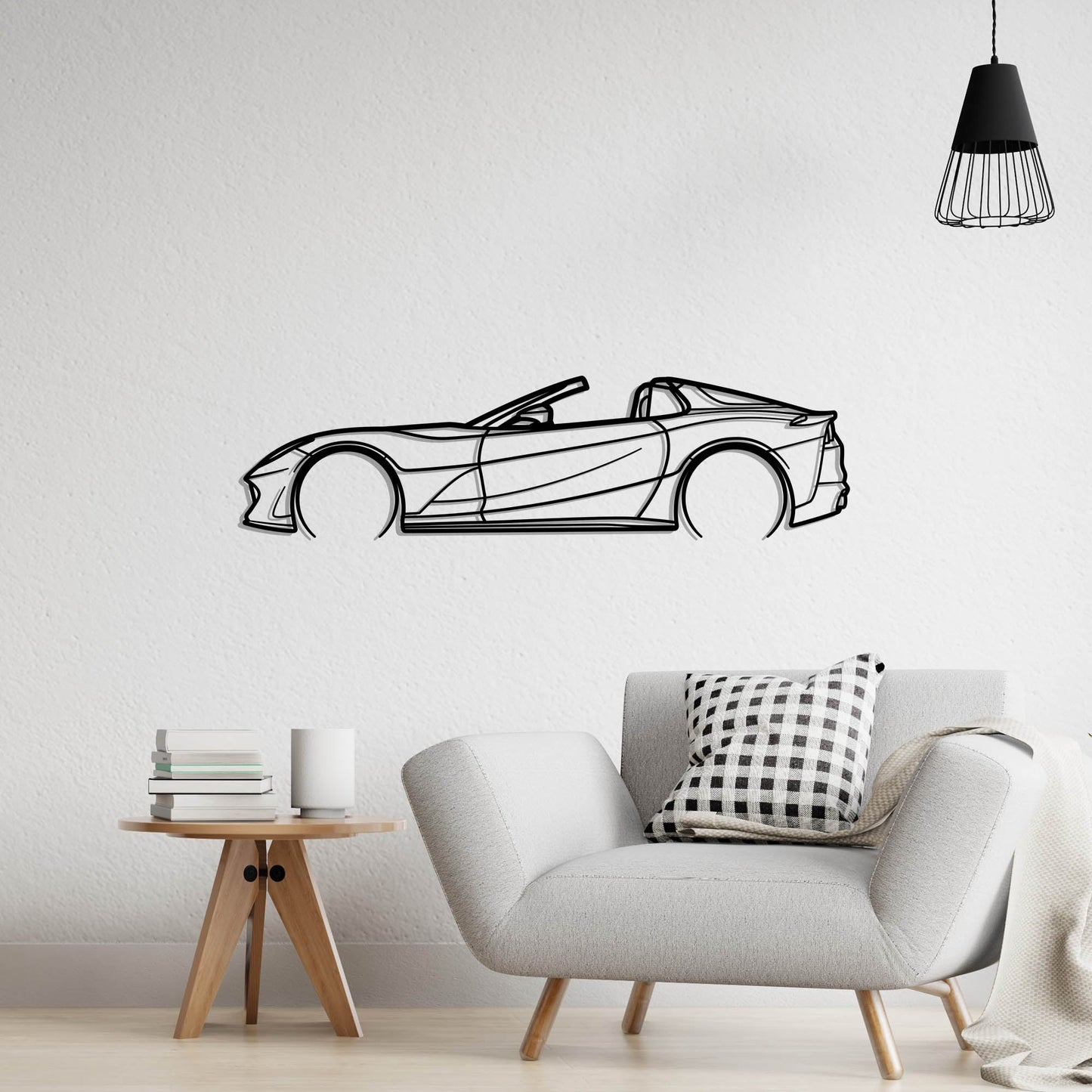 2022 Ferrari 812 GTS Metal Silhouette Metal Wall Art