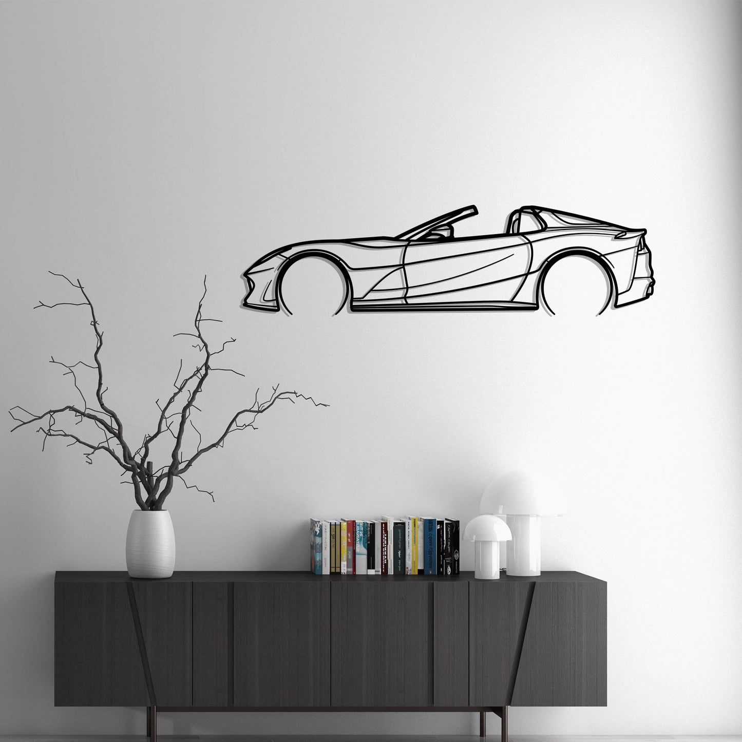 2022 Ferrari 812 GTS Metal Silhouette Metal Wall Art