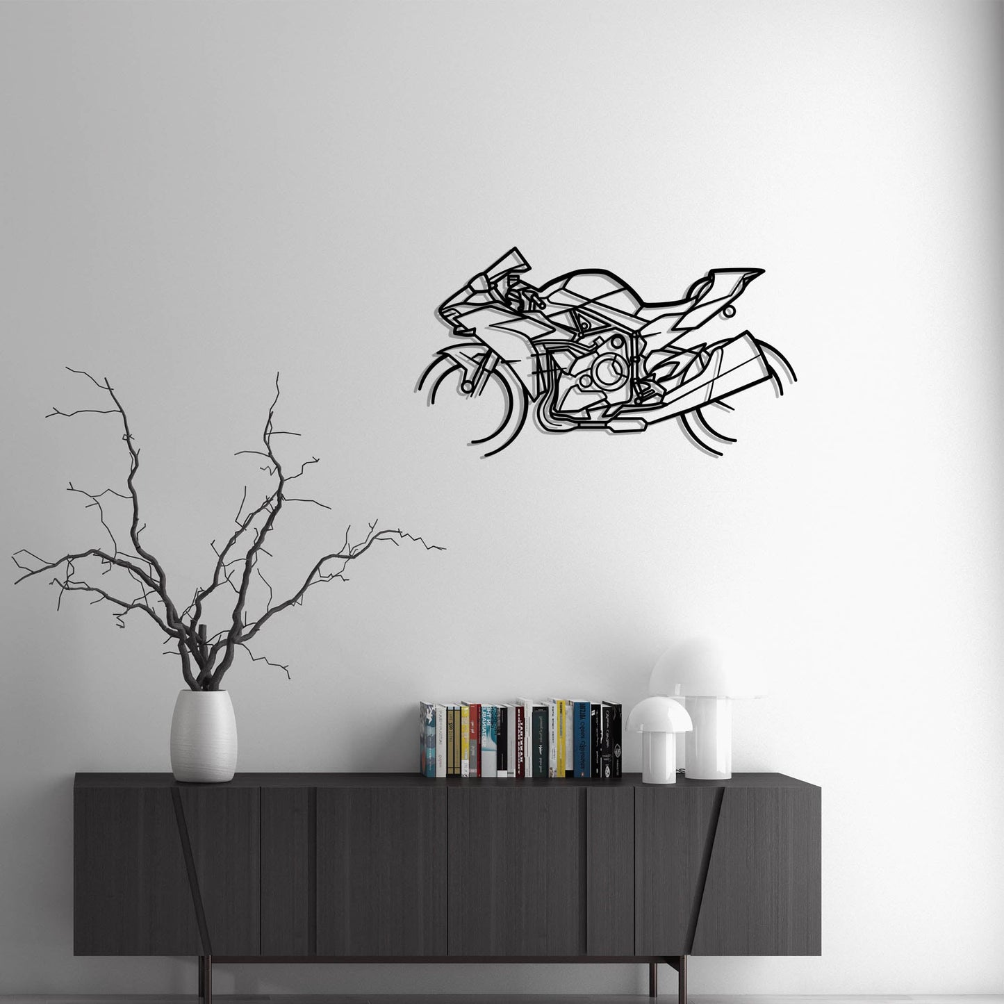 Kawasaki Ninja H2 Metal Silhouette Metal Wall Art