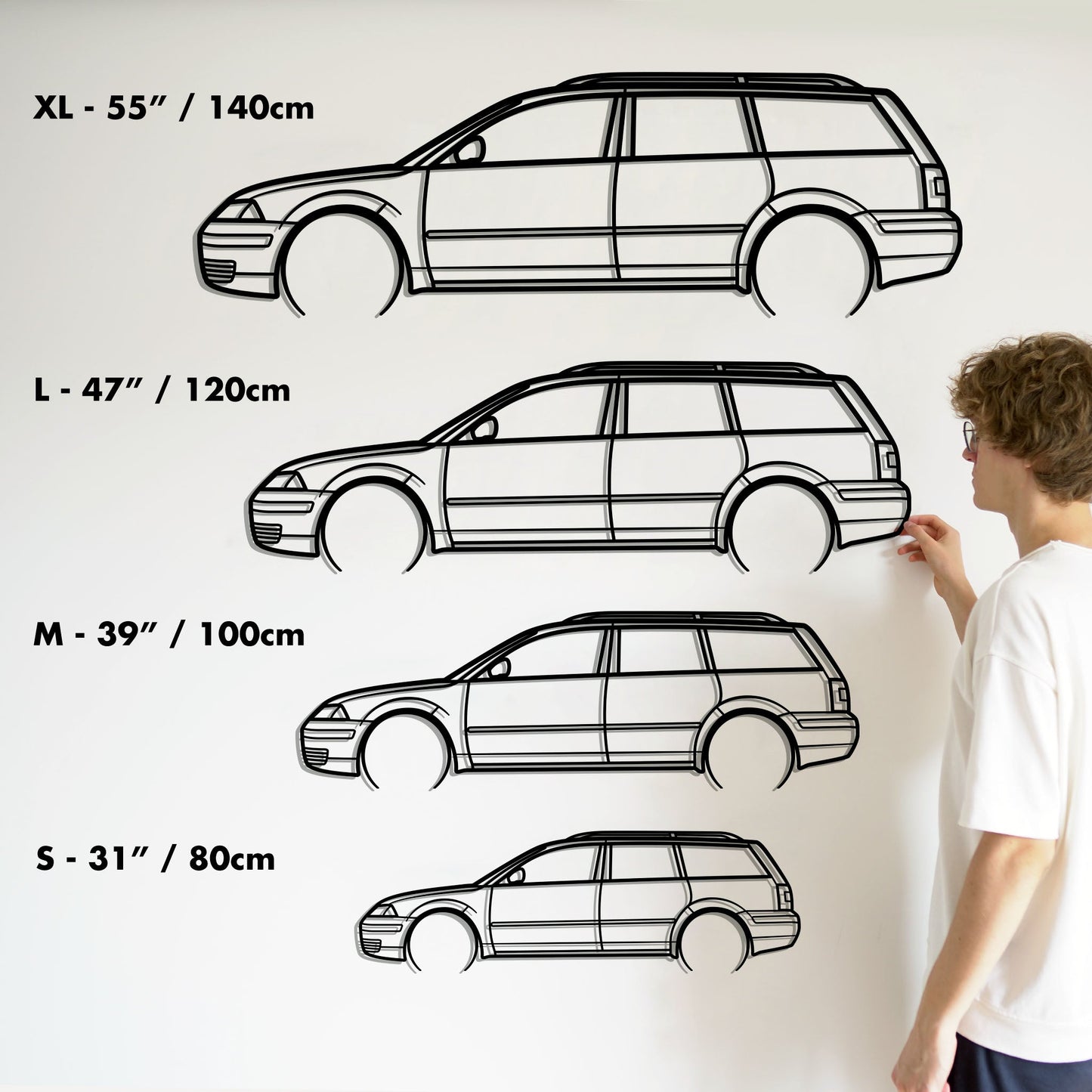 Volkswagen Passat B5.5 Type 3BG Metal Silhouette Metal Wall Art