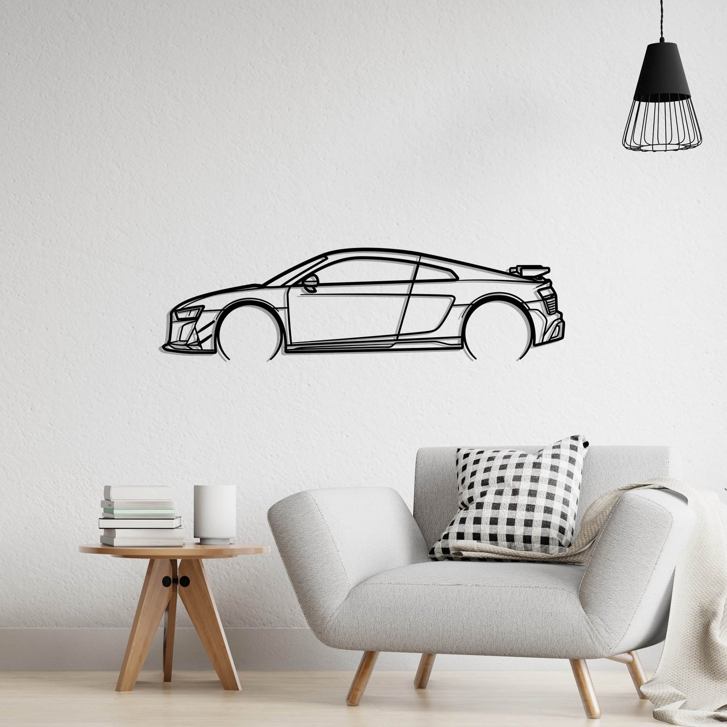 2023 Audi R8 V10 GT Metal Silhouette Metal Wall Art