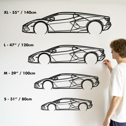 2024 Lamborghini Revuelto Silhouette Metal Wall Art