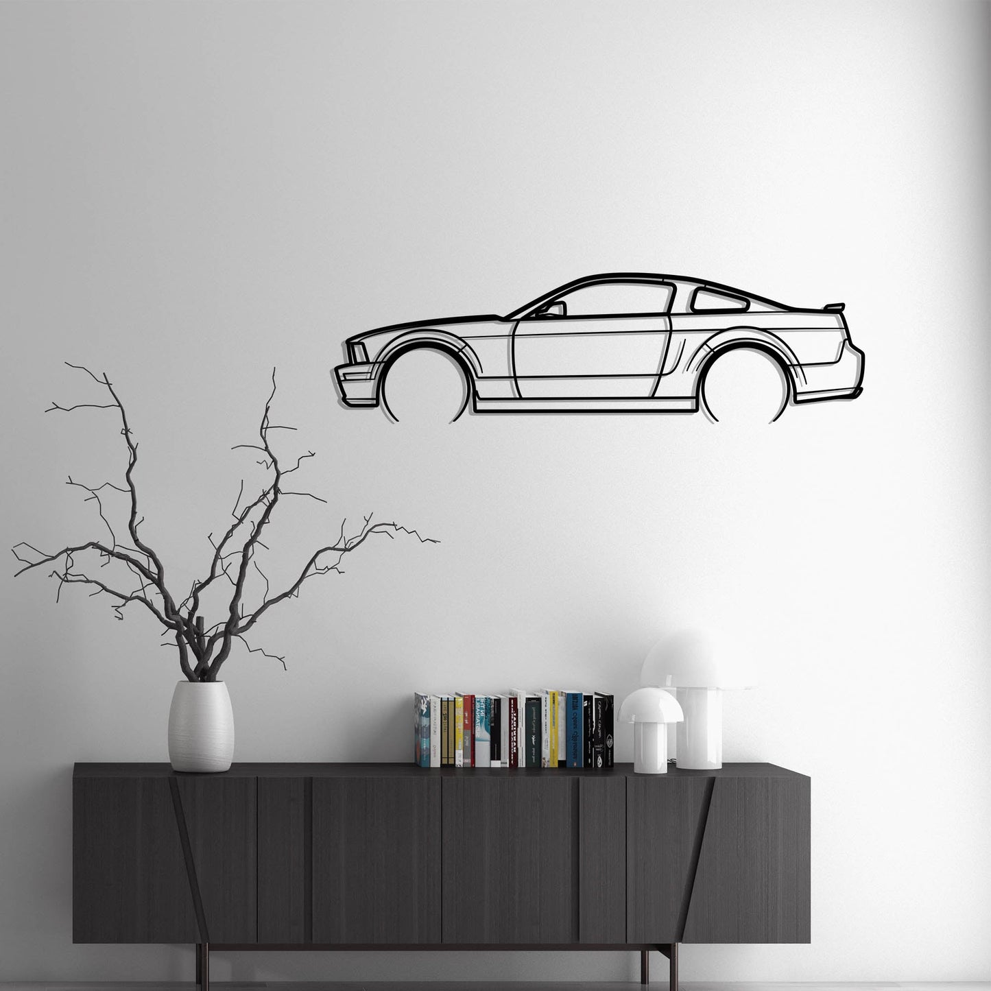 2005 Ford Mustang GT Metal Silhouette Metal Wall Art