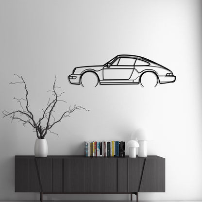 Porsche 911 (964) Carrera 2 S Metal Silhouette Metal Wall Art