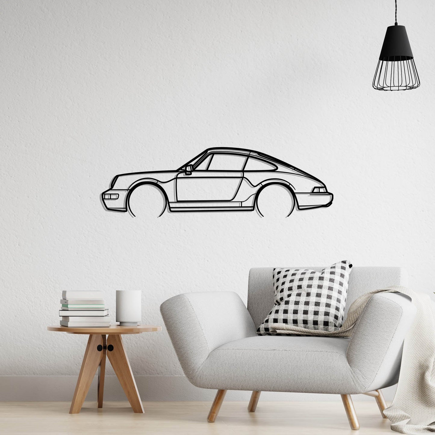 Porsche 911 (964) Carrera 2 S Metal Silhouette Metal Wall Art