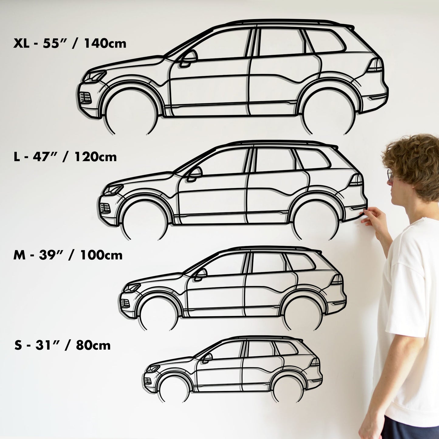 2014 Volkswagen Touareg 3.0 TDI Metal Silhouette Metal Wall Art