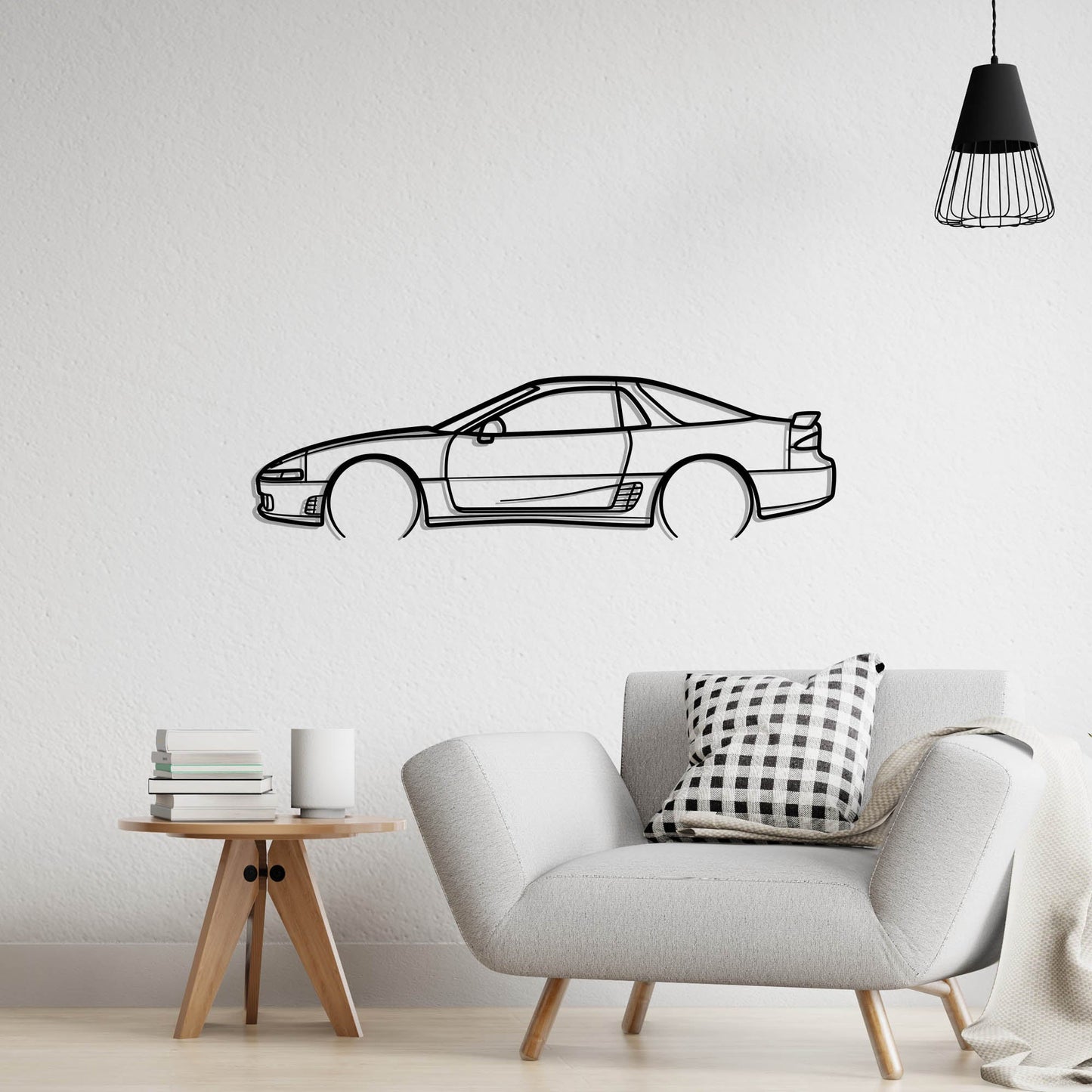 1991 Mitsubishi 3000GT VR-4 Metal Silhouette Metal Wall Art