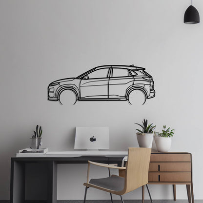 2021 Hyundai Kona EV Metal Silhouette Metal Wall Art