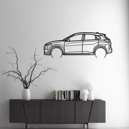 2021 Hyundai Kona EV Metal Silhouette Metal Wall Art