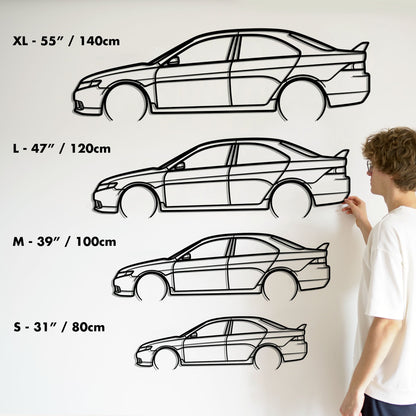 2007 Honda Accord Euro Metal Silhouette Metal Wall Art