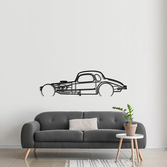 Spring Sizzler Modified Stock Car Metal Silhouette Metal Wall Art