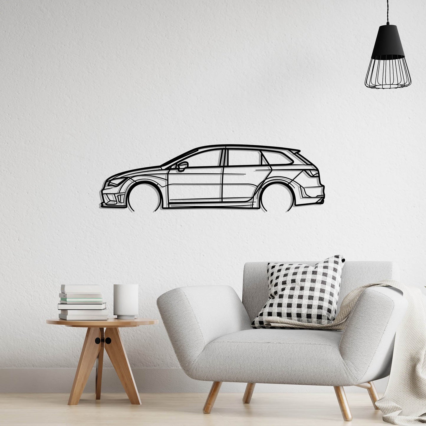 2020 Seat Leon Cupra ST Metal Silhouette Metal Wall Art