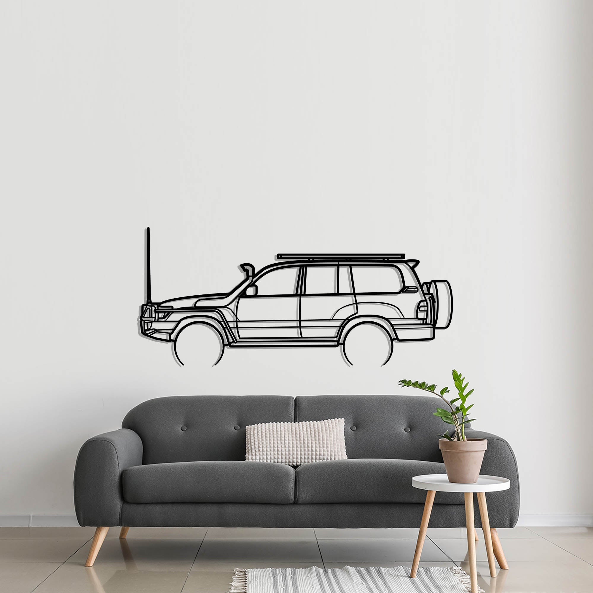 2007 Toyota Landcruiser 100 Series Metal Silhouette Metal Wall Art ...