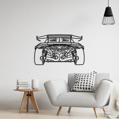 Lamborghini Huracan STO Twin Turbo Back Metal Silhouette Metal Wall Art